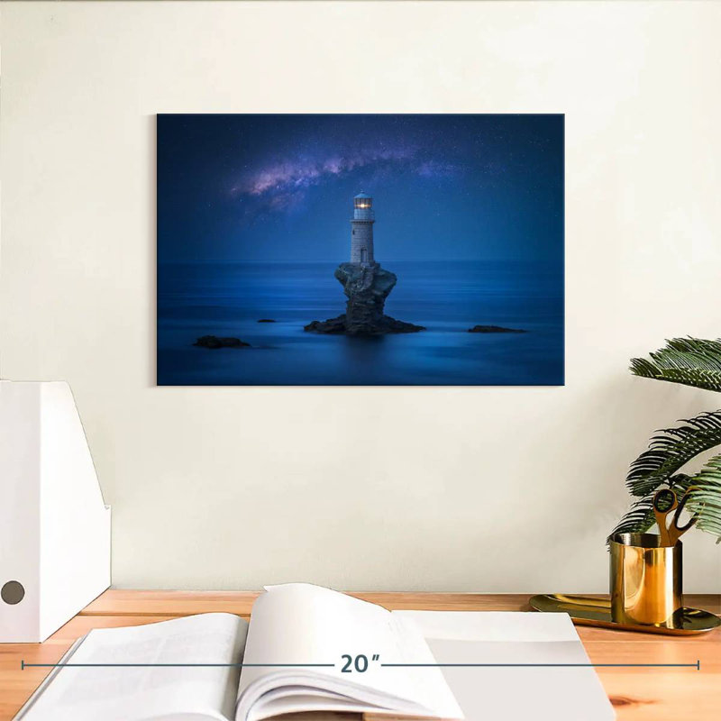 Aletra Ethereal Tourlitis Lighthouse, 8" H x 12" W