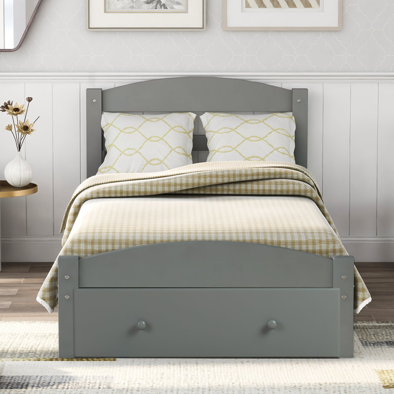 Granita Platform Storage Bed, Gray