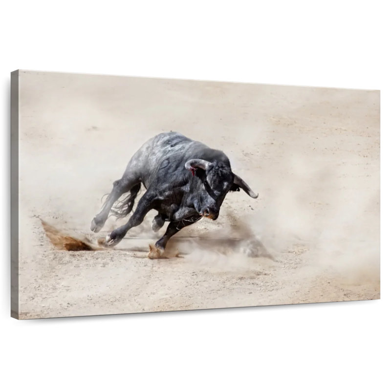 Brampt Charging Bull, 8" H x 12" W