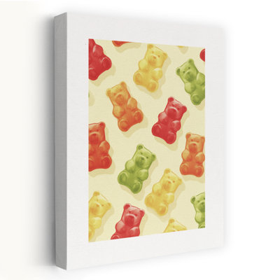 Colorful Gummy Bears Colorful Contemporary Bear Wall Art