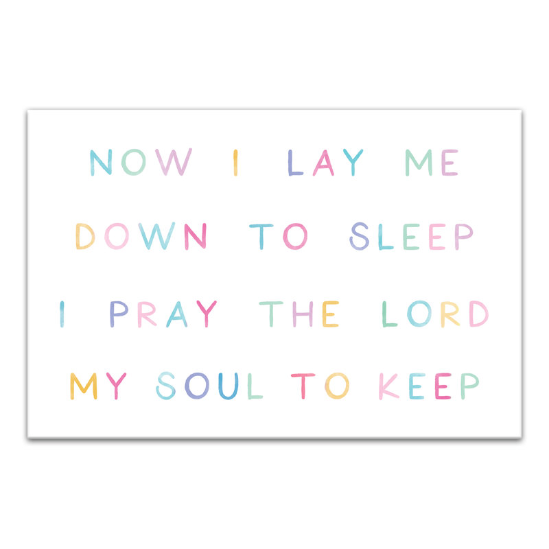 «Now Lay Me Down Sleep», reproduction sur toile non encadrée