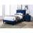 Sleek Navy Blue Velvet Bedroom Cabinet With 2 Drawer Organization Benefits Classic Bedside Table 2 Storage Efficiency-510987048