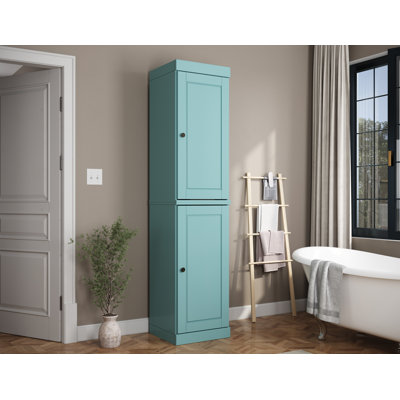 Palace Imports 100% Solid Wood Bathroom Storage Cabinet, Raised Panel Doors, Adjustable Shelves, 16.5" Wide, 71.5" Tall