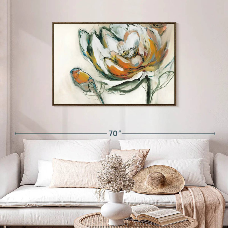 Bloomed, 43" X 29", Floating Frame Walnut