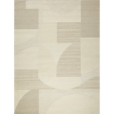 Armandi Hand Tufted New Zealand Wool Beige/Ivory Area Rug