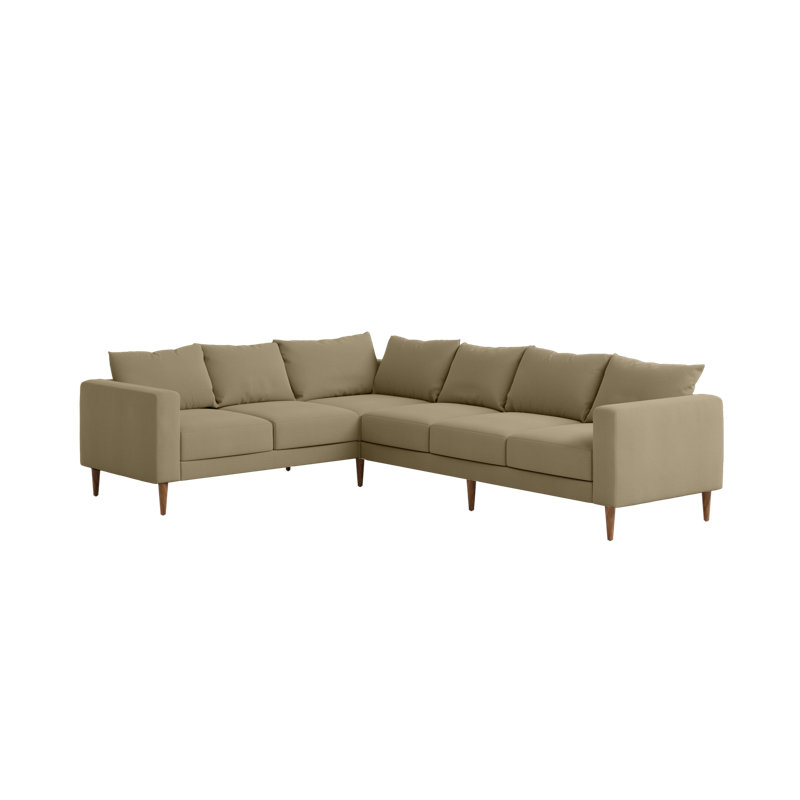 Canapé modulaire 6 places Essential, Farro Upcycled Poly, Dark Brown