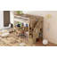 Lit mezzanine simple en bois avec bureau intégré, DEL, tablettes de rangement, armoires et escalier
