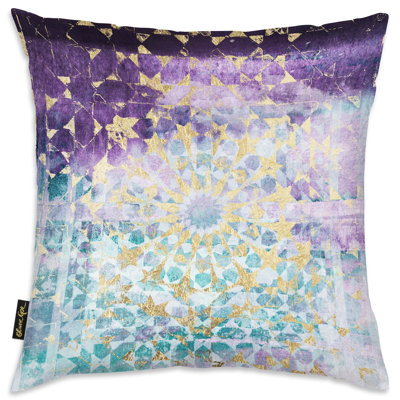 Oliver Gal Geometric Microsuede Throw Pillow