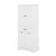 Armoire de salle de bain avec panier à linge caché, tiroir et 3 portes, armoire de salle de bain avec tablette réglable-1507009913