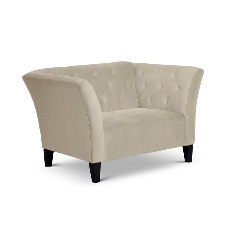 Fauteuil en polyester de 48 po de largeur Carruth, Velours Bella Bella