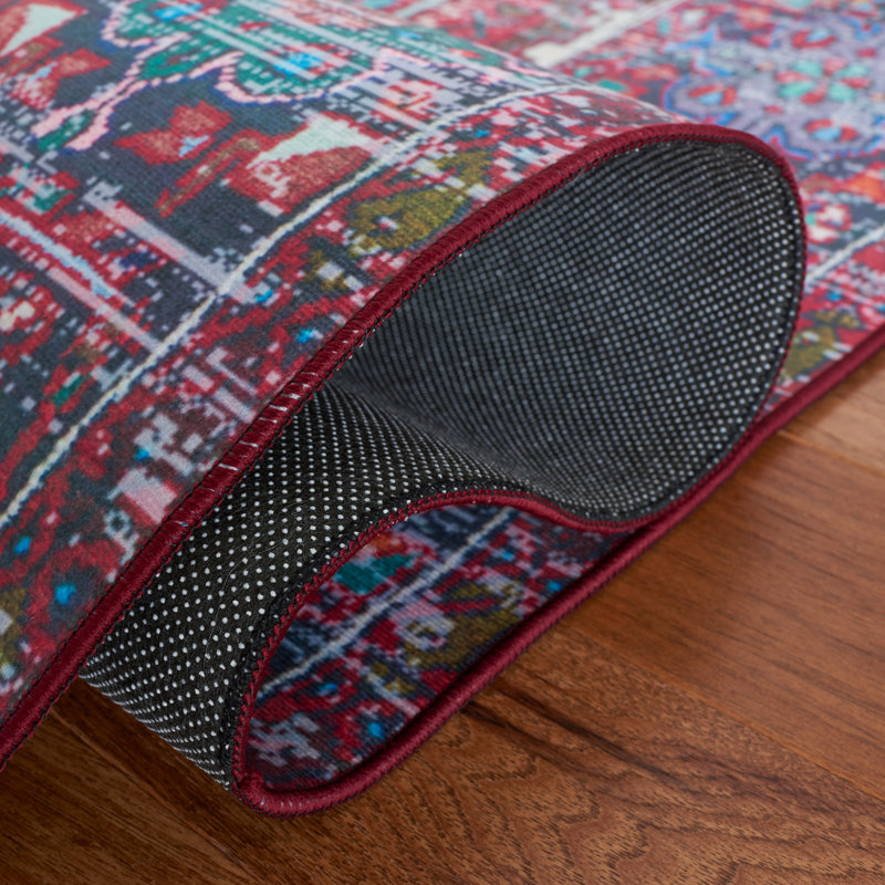 Tapis oriental rouge et bleu, Rectangle 9 pi x 12 pi