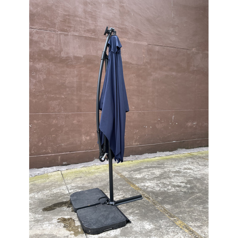Parasol de marché lumineux 98,40 po Teric, Bleu marine
