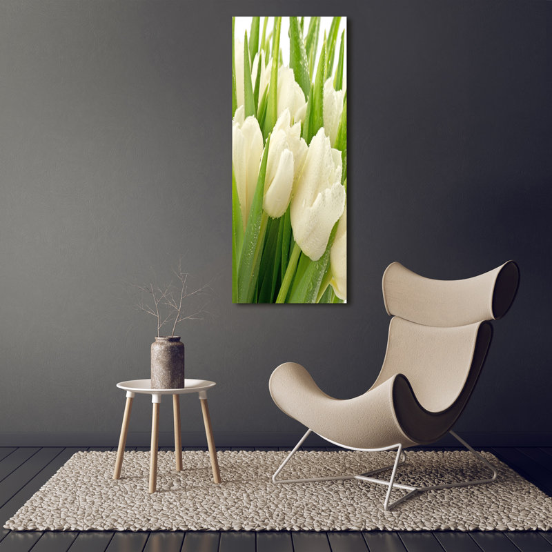 White Tulips - Wrapped Canvas Print
