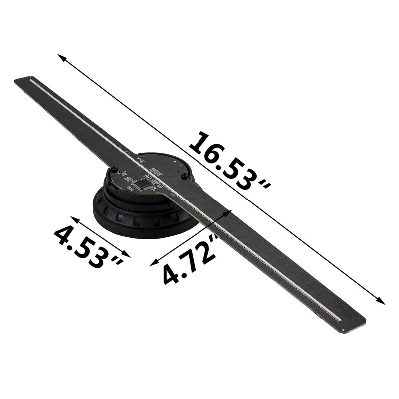 Ventilateur holographique 3D 16,5 pouces avec ventilateur