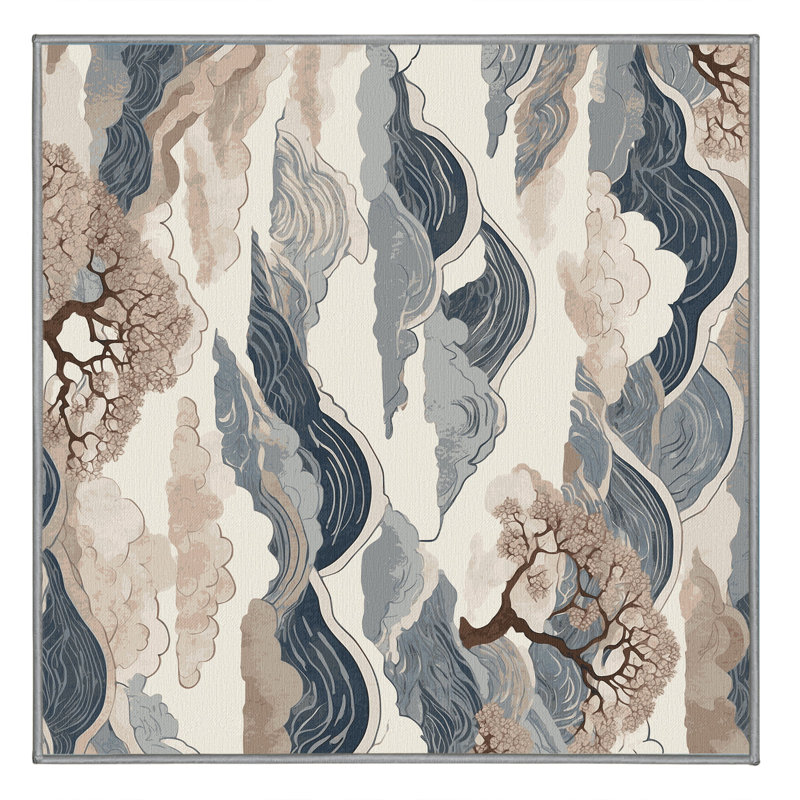 Tranquil Bloom Rug, Square 7'