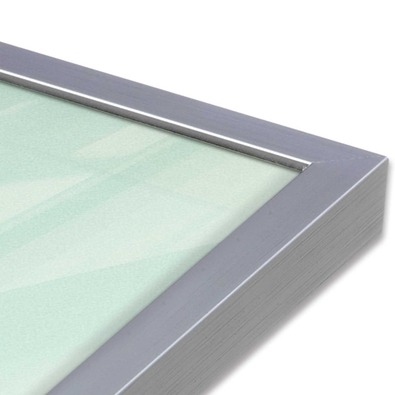 «Seacliff Whispers V1», impression encadrée sur papier par Azure Artisanal Studio, Chrome poli