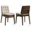 Chaise d'appoint rembourrée Redbridge crème et noyer-1432183511-1432183508