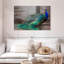 Élégant paon bleu sur toile-2034608563