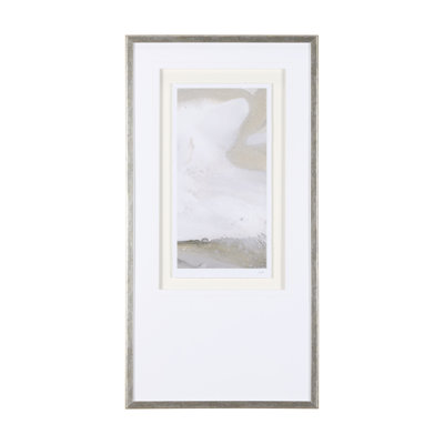 «Sandy Waves III», reproduction d'art encadrée texturée matte sous verre