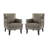 Celadon 27.5'' Wide Faux Leather Armchair with Nailhead Trim and Solid dWoo Legs Set Of 2-70171950