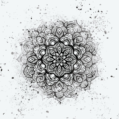 Black Mandala - Wrapped Canvas Print