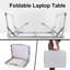  Table pliante argentée, table pliable pour ordinateur portable pour lit, bureau léger avec espace de rangement pour la maison, canapé et pique-nique-946453951