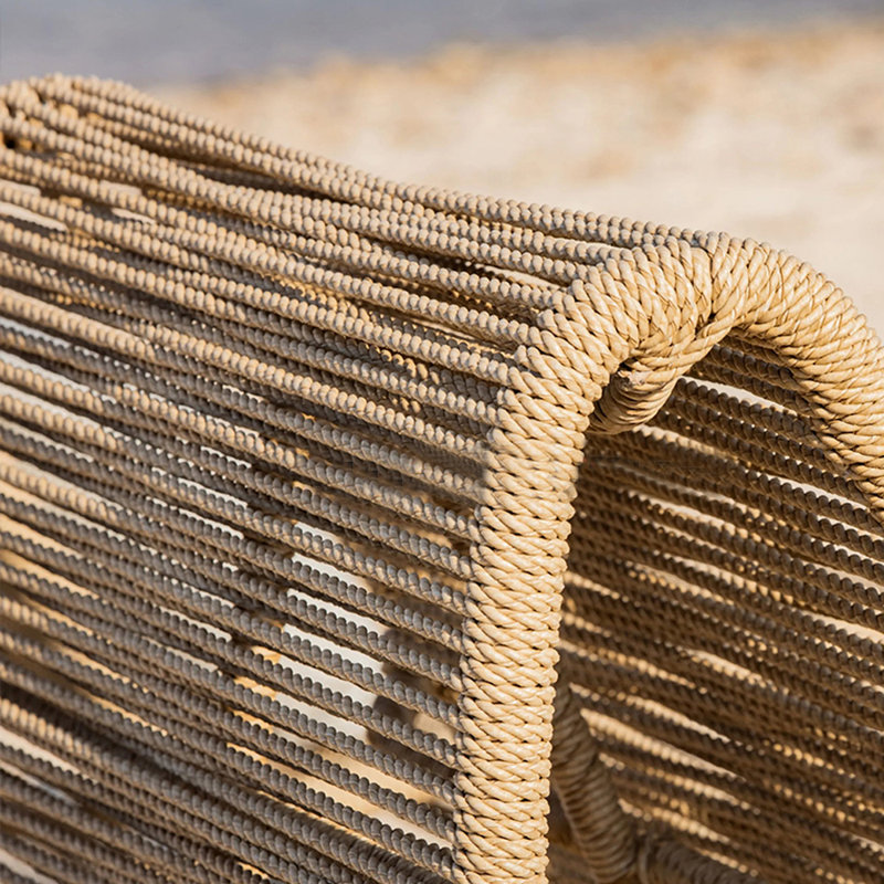 Chaise longue d'extérieur imperméable avec corde tressée Creative
