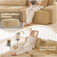 Canapé modulaire moderne de 117 pouces, tissu velours côtelé surdimensionné à 3 places avec siège profond et passepoil perlé, sans assemblage requis, brun clair-1847704372-1847704264