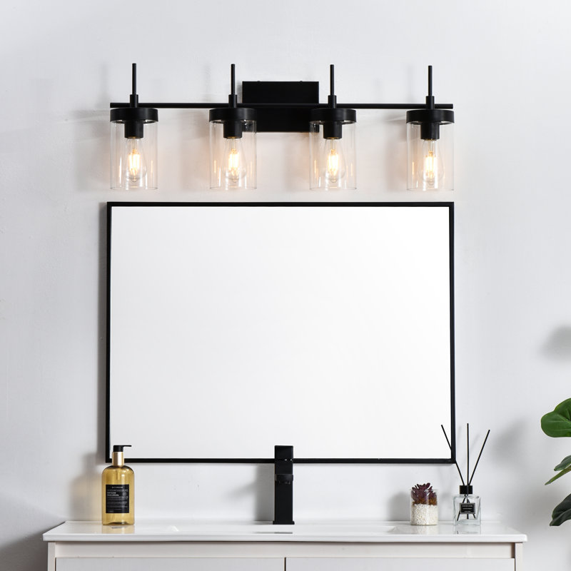 Annisha Dimmable Vanity Light, Black, 11" H x 5" W x 5" D, 1 Light