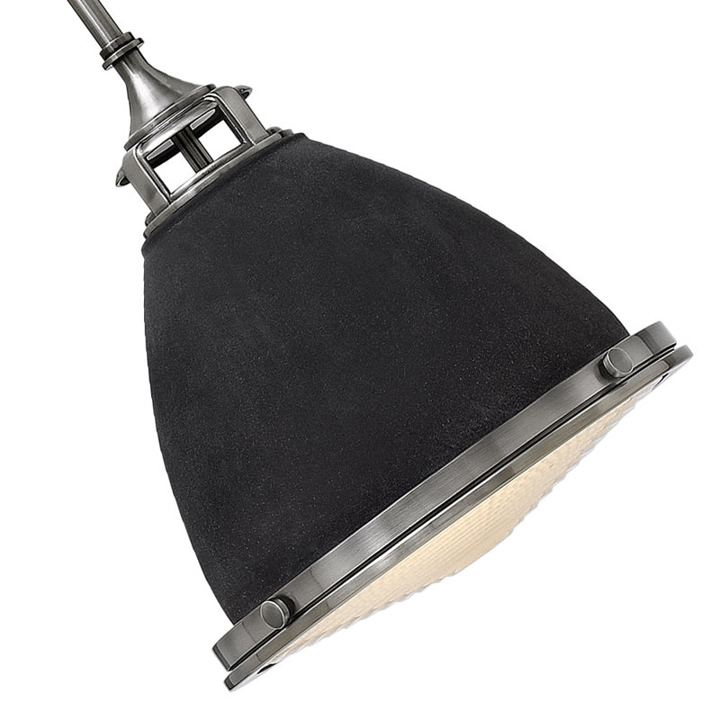 Amelia 1 Light Mini Pendant, Aged Zinc