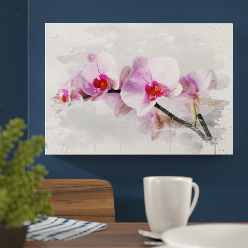 Flower Pink Orchid - Wall Art, 70cm H x 100cm W, Wrapped Canvas