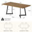 Metal Base Dining Table
