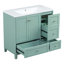 Meuble-lavabo moderne simple avec lavabo, chargement USB, 2 portes et 3 tiroirs-2119758471