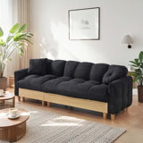 Comfortable Three-Person Sofa Bed With Lockable Feature And Soft Cushions