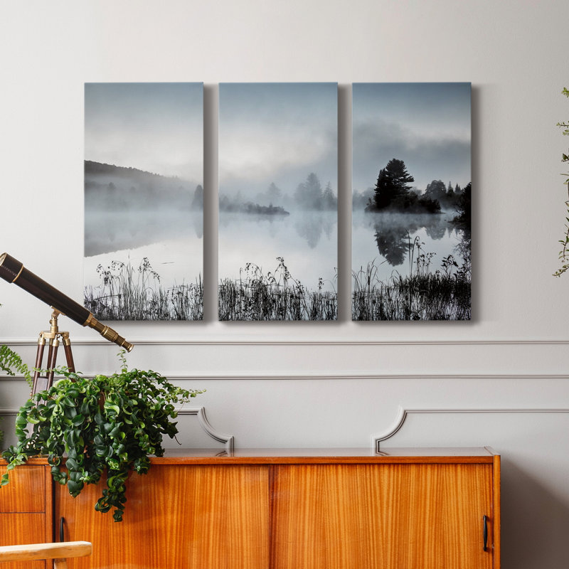 Streeter Pond - Photographie sur toile tendue 3 pièces, H 48 po x l 96 po x P 1 po