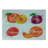 Ambesonne Fruit Tempered Glass Cutting Board Peach Raspberry and Plum Multicolor