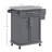 Kitchen Island On Wheels, Rolling Kitchen Cart With Stainless Steel Countertop, Drawer, Towel Rack And Spice Rack, Utility Storage Trolley-418386990