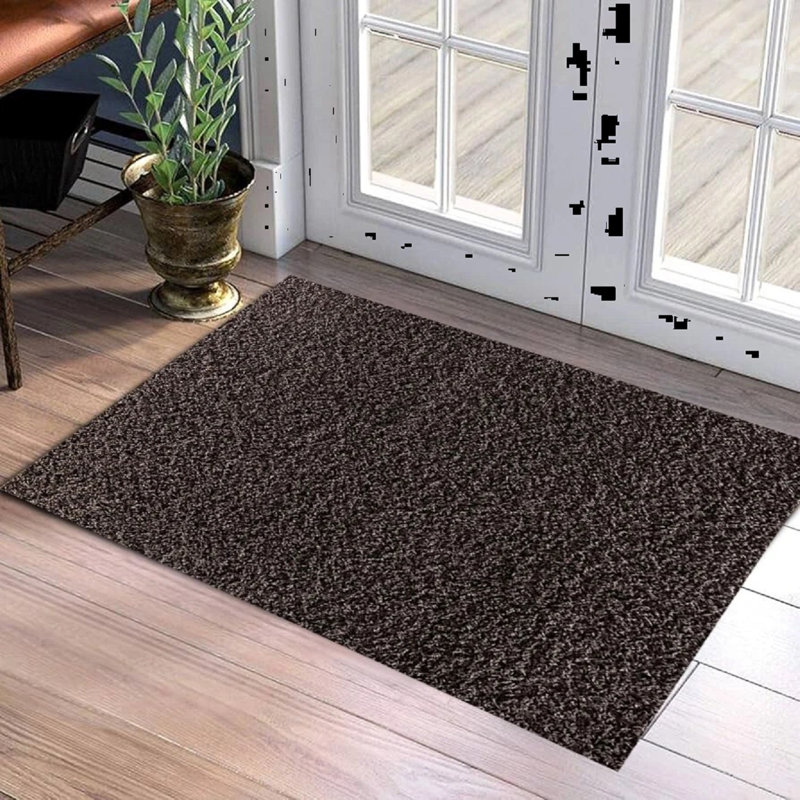 Solid Colour Shag Area Rug, Rectangle 60 x 110 cm