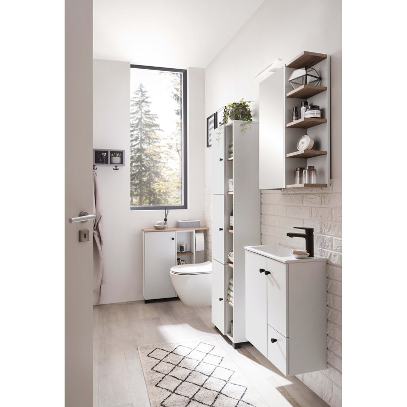 Balto Freestanding Bathroom Storage, White