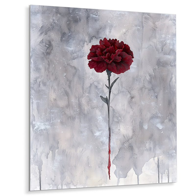 Radiant Dream Of Carnation Flower II - Floral Metal Wall Art, Carnation Metal Print, 20" H x 12" W x 0.84" D