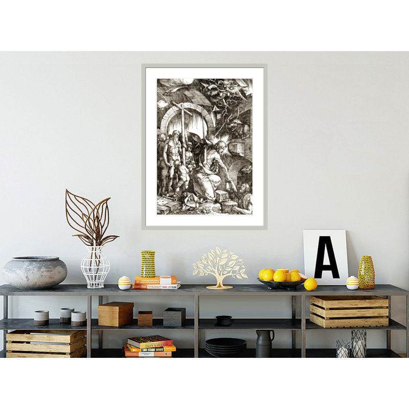«The Harrowing of Hell From The Large Passion» par Albrecht Dürer, impression giclée encadrée, H 41,5 po x l 31,41 po