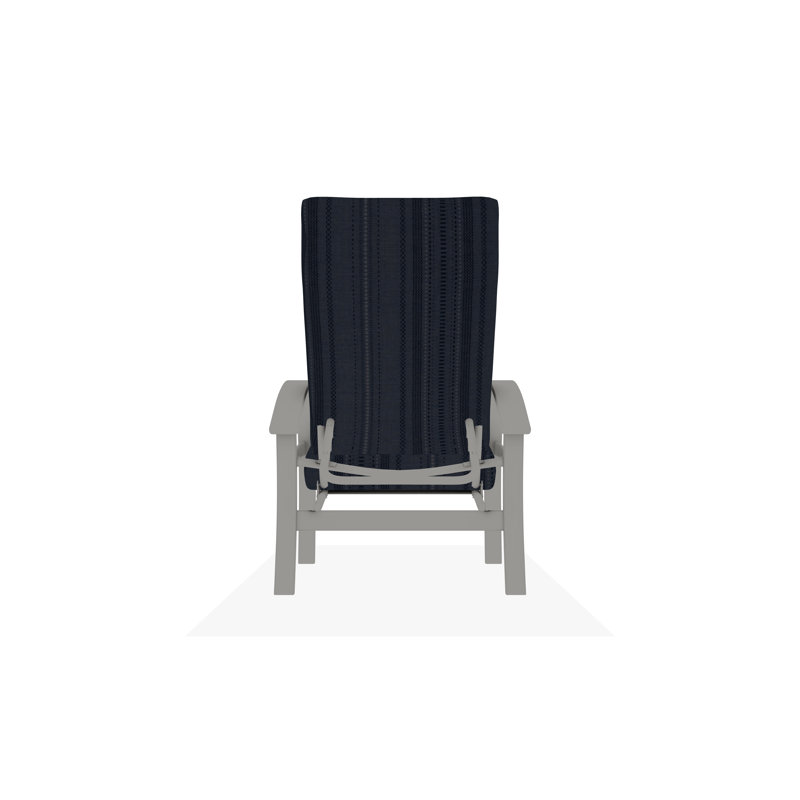Belle Isle Outdoor Lounge Chair, Snow, Copeland Chambray