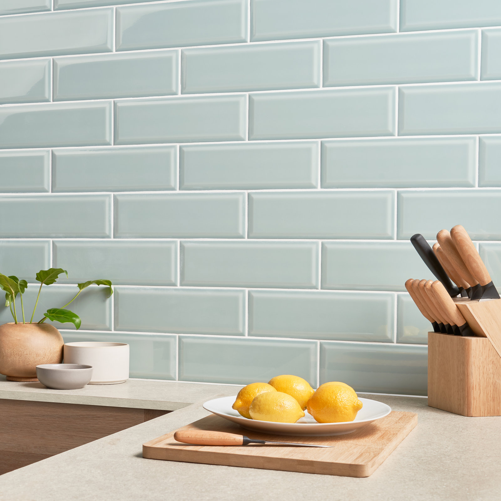 Danvers 4" x 12" Ceramic Subway Wall Tile, Green