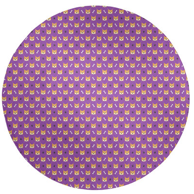 Tapis de zone mauve shiba shiba