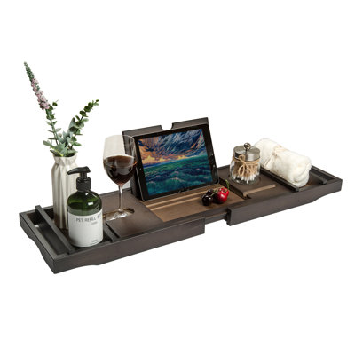 Lashon Freestanding Bamboo Bath Caddy