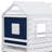 Yaraghi Bunk Wood House Bed with Tent-363034484-363034505