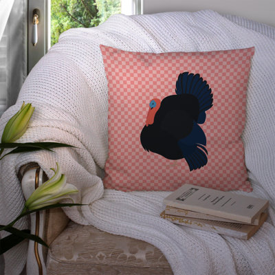 Coussin décoratif extérieur avec chèque norfolk dinde