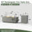 42" Rectangular Steel Propane Gas Fire Pit Table 2-Pieces, 50000 BTU