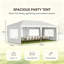 3 x 6 m Height‑Adjustable Pop‑Up Garden Gazebo, Outdoor Party Marquee Tent with Removable Side Panels and Carry Bag, White-133761266