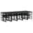  Garden Dining Set Black,String,Dark Gray-162111977